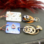 Clock Watch Upcycled Earrings | Shimmerlings®