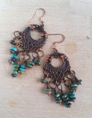 Bellydance Bauble Turquoise Earrings | Shimmerlings®