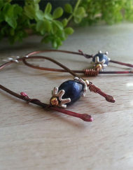 Blue Arc Sodalite and Copper Earrings from Shimmerlings