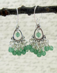 Green Aventurine Fringe Earrings | Shimmerlings®