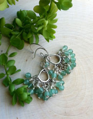 Green Aventurine Fringe Earrings | Shimmerlings®