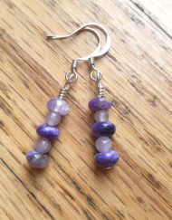 Count of Three Charoite Earrings | Shimmerlings®