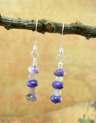 Count of Three Charoite Earrings | Shimmerlings®