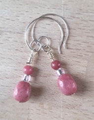 Silent Stroll Rhodonite Earrings | Shimmerlings®