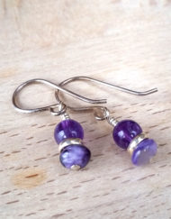 Drops of Magic Amethyst & Charoite Earrings | Shimmerlings®