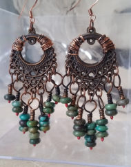 Bellydance Bauble Turquoise Earrings | Shimmerlings®