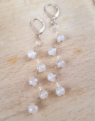 Swizzle Stick Rose Quartz Earrings | Shimmerlings®