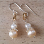 Golden Moondrops Pearl Earrings |Shimmerlings®