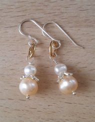 Golden Moondrops Pearl Earrings |Shimmerlings®