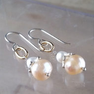 Golden Moondrops Pearl Earrings |Shimmerlings®