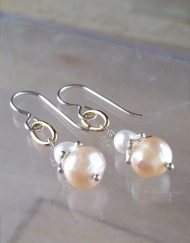 Golden Moondrops Pearl Earrings |Shimmerlings®