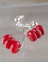Cherry Bomb Coral Earrings | Shimmerlings®