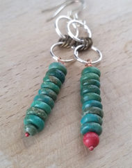 Stacked Stone Turquoise Earrings | Shimmerlings®