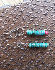 Stacked Stone Turquoise Earrings | Shimmerlings®
