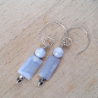 Blue Skies Blue Lace Agate Earrings | Shimmerlings®