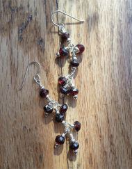Cherry Chain Garnet Earrings | Shimmerlings®