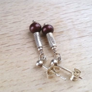 Cranberry Drop Pearl Earrings | Shimmerlings®