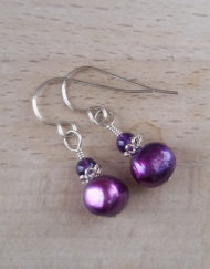 Purple Passion Pearl Earrings | Shimmerlings®