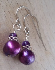 Purple Passion Pearl Earrings | Shimmerlings®