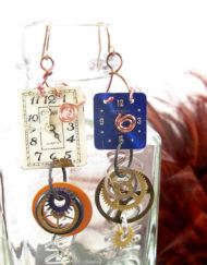 Clock Watch Upcycled Earrings | Shimmerlings®